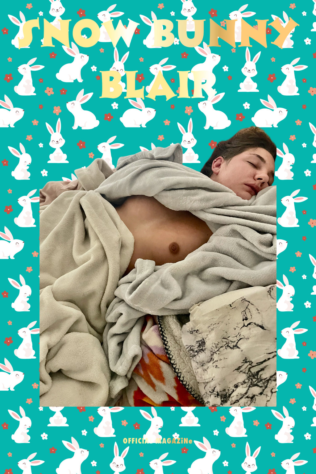 Snow Bunny Blair Caught Sleeping Poster