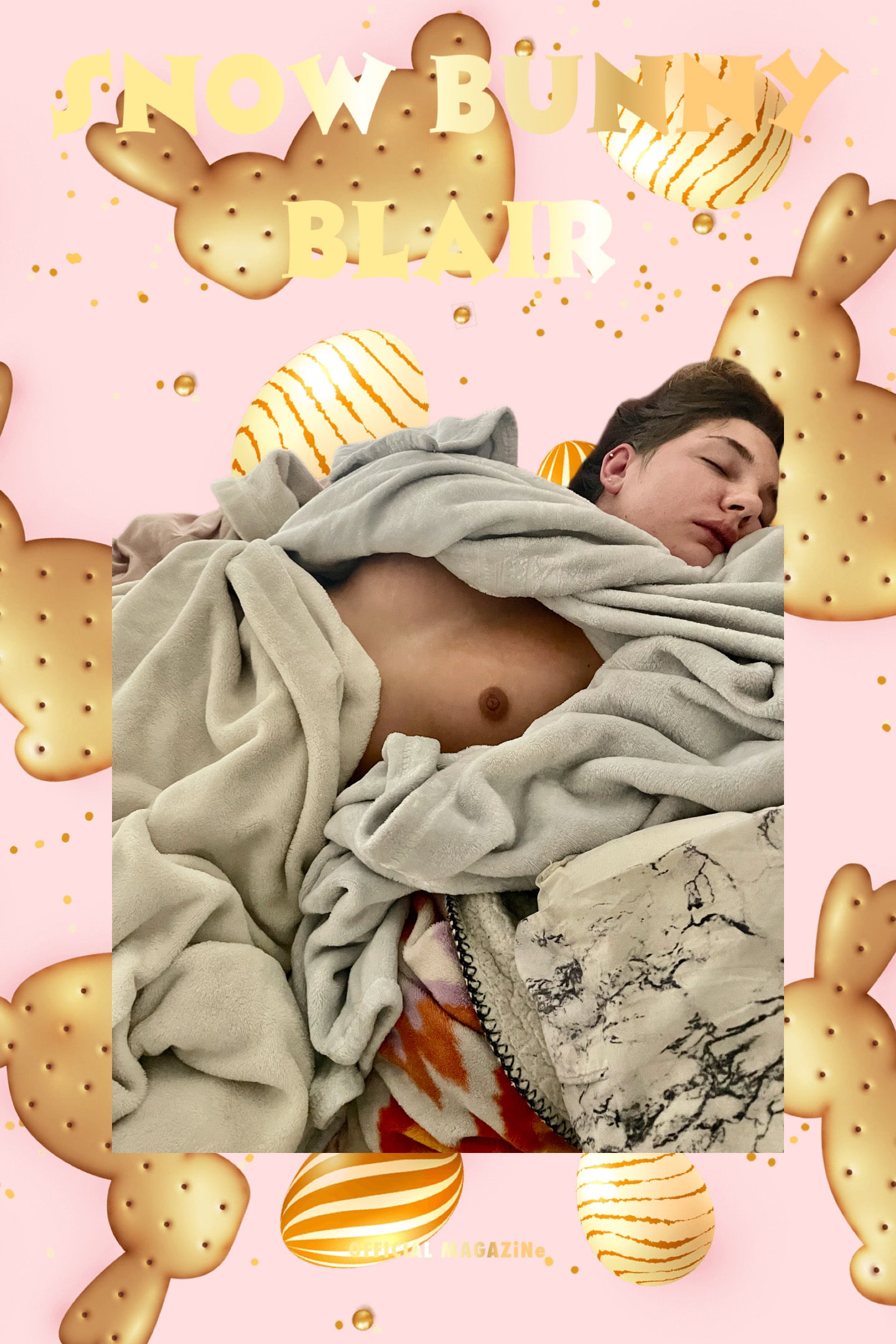 Snow Bunny Blair Caught Sleeping Poster