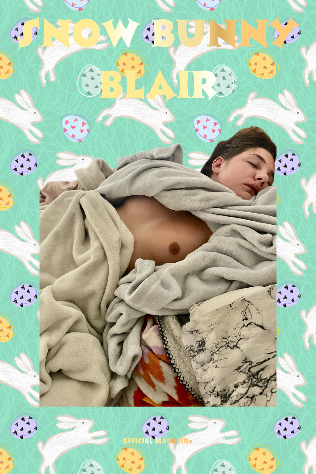 Snow Bunny Blair Caught Sleeping Poster