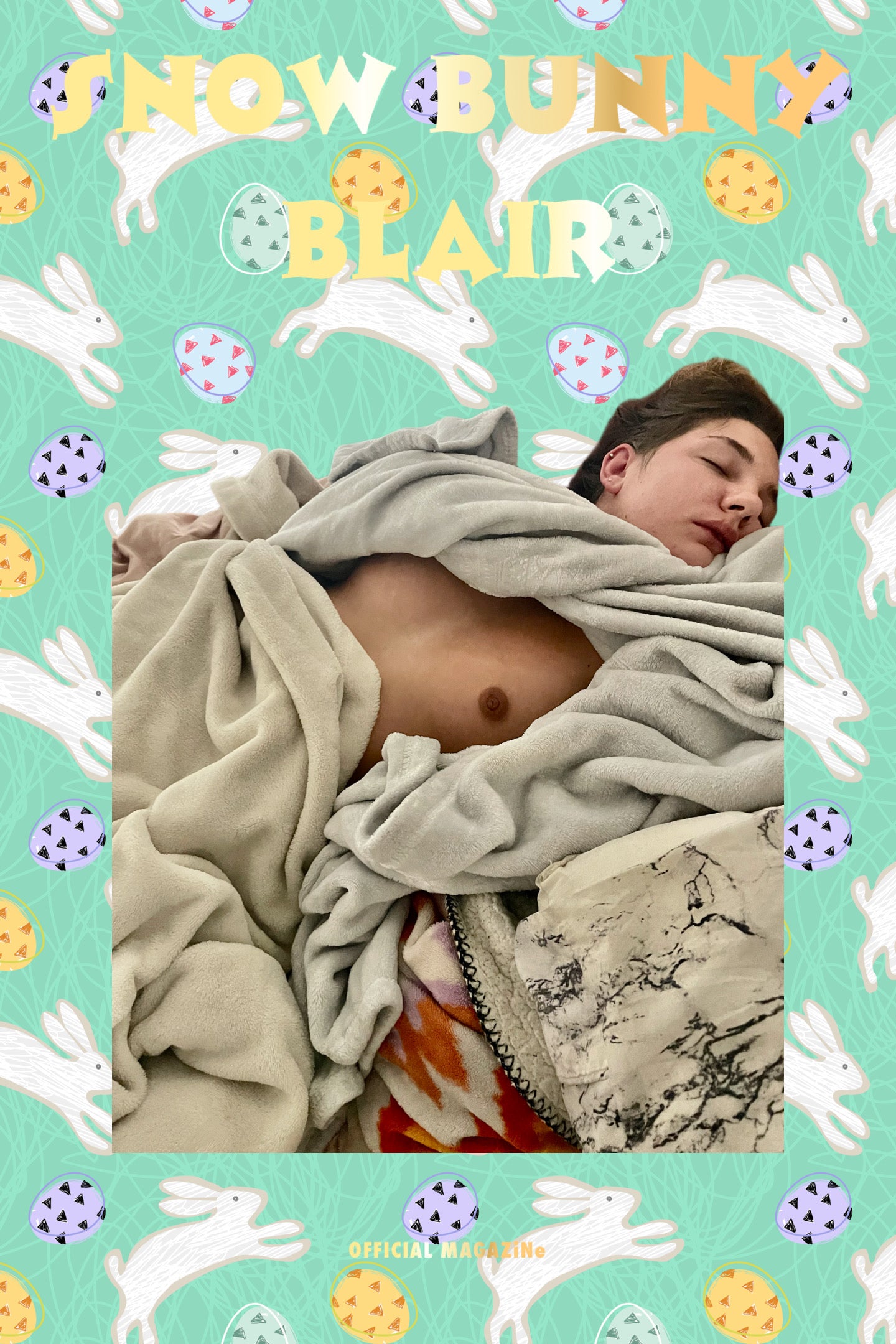 Snow Bunny Blair Caught Sleeping Poster