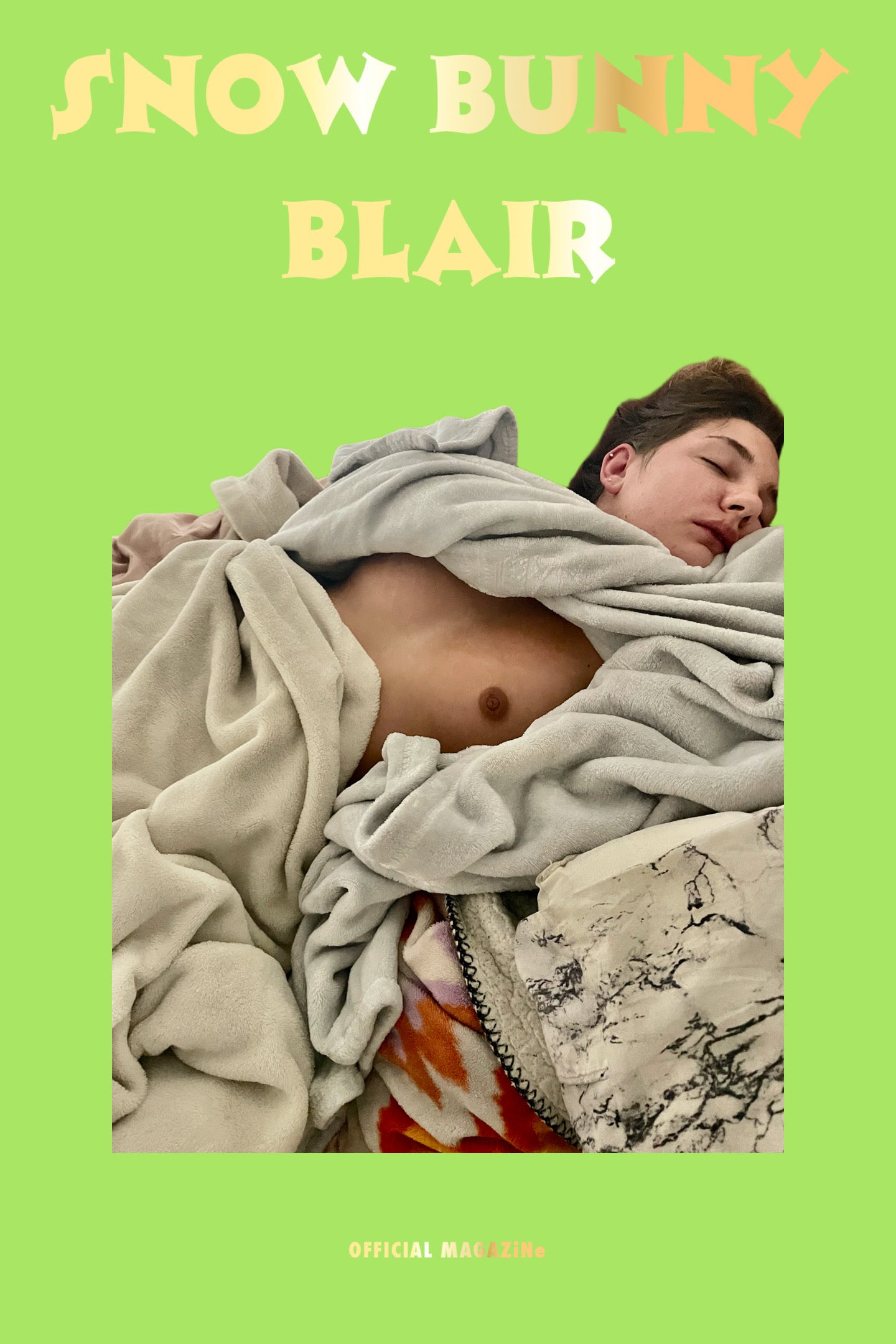 Snow Bunny Blair Caught Sleeping Poster
