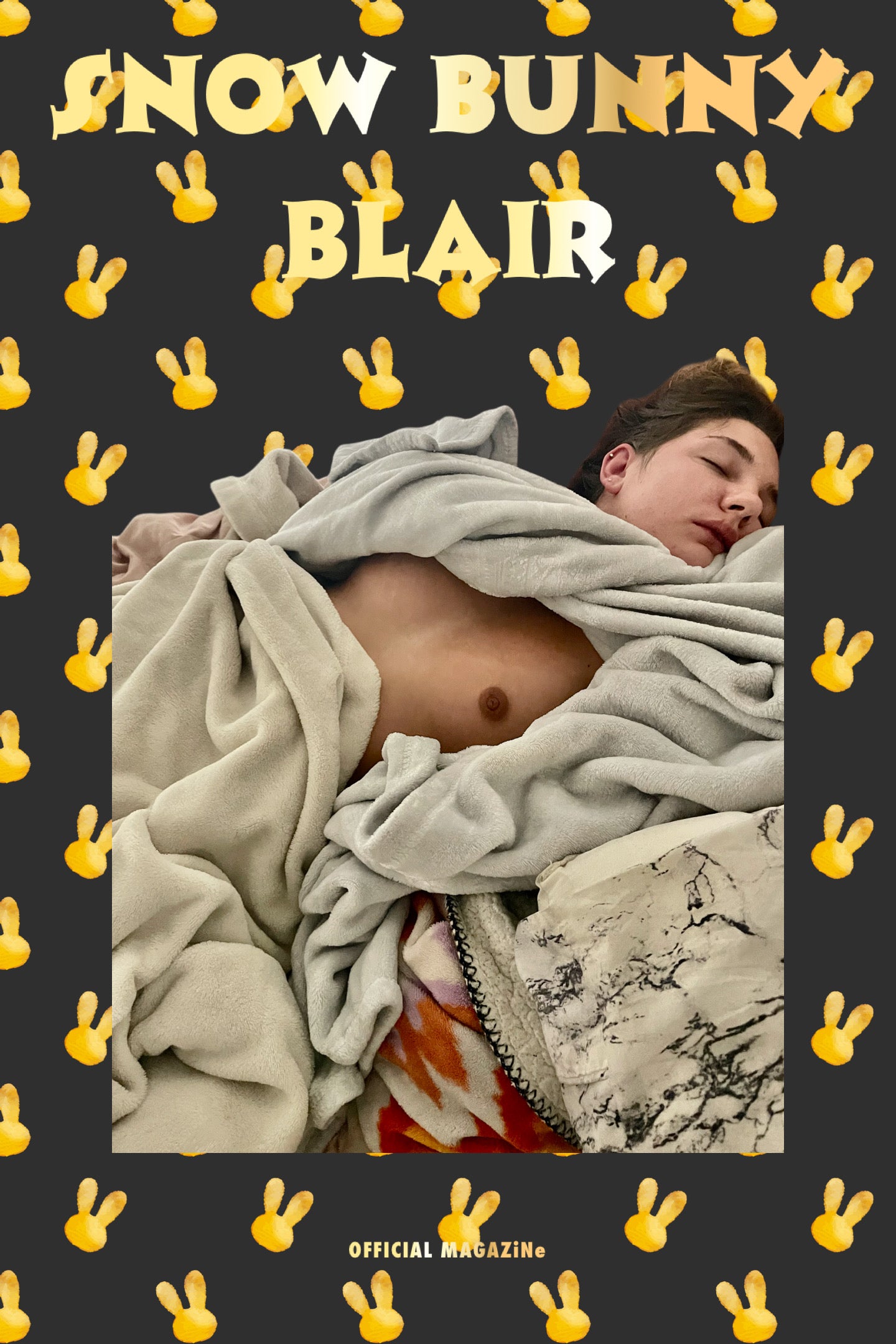Snow Bunny Blair Caught Sleeping Poster