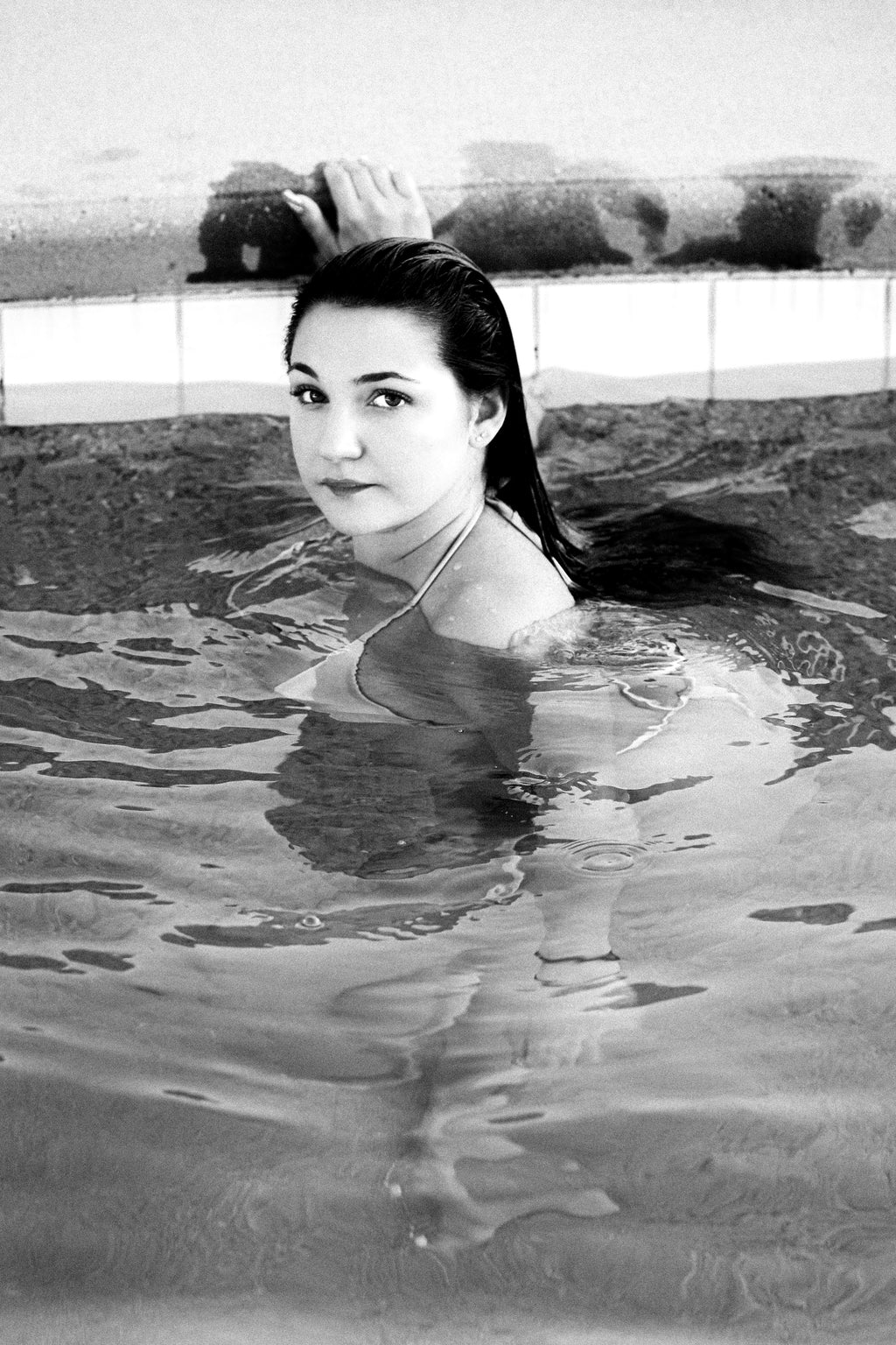 Snow Bunny Blair Pool Side Posters
